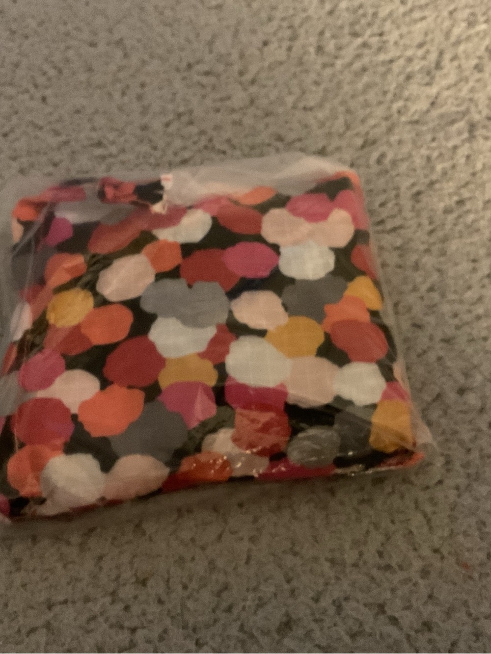 Colorful Dot Pattern Bag folds up